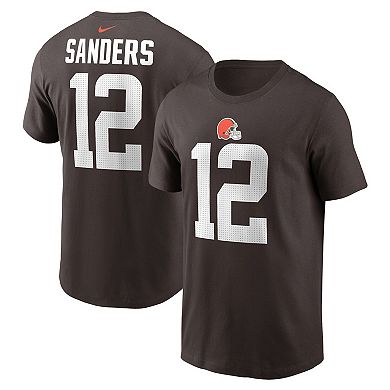 Youth Nike Shedeur Sanders Brown Cleveland Browns 2025 NFL Draft Player Name & Number T-Shirt