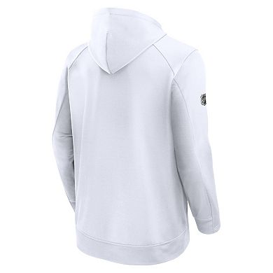 Men's Fanatics White New Jersey Devils Authentic Pro Hockey Fights Cancer Pullover Hoodie