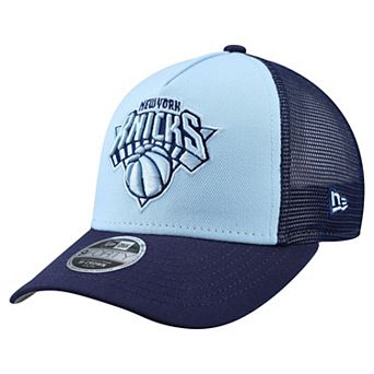 Youth New Era Light Blue New York Knicks Colorpack 9FORTY A-Frame Trucker Adjustable Hat