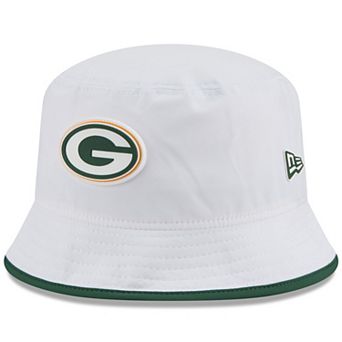 Men's New Era White Green Bay Packers 2025 NFL Training Camp Stretch Bucket Hat