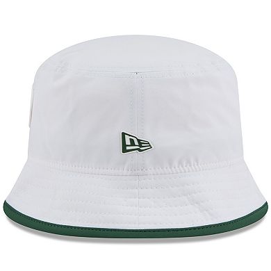 Men's New Era White Green Bay Packers 2025 NFL Training Camp Stretch Bucket Hat