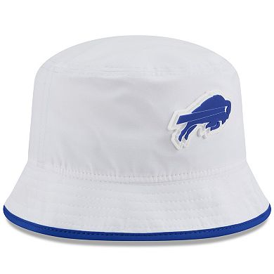 Men's New Era White Buffalo Bills 2025 NFL Training Camp Stretch Bucket Hat