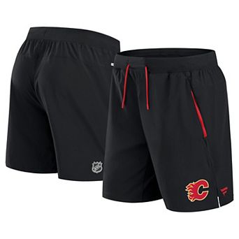 Men's Fanatics Black Calgary Flames Authentic Pro Rink Performance Shorts