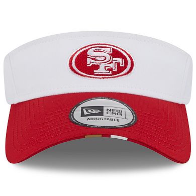 Men's New Era White/Scarlet San Francisco 49ers 2025 NFL Training Camp Adjustable Visor