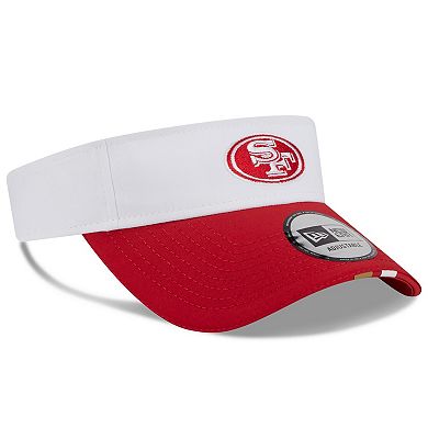 Men's New Era White/Scarlet San Francisco 49ers 2025 NFL Training Camp Adjustable Visor