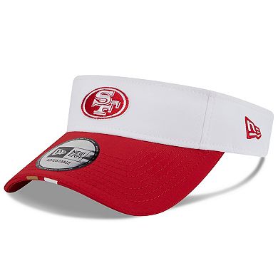 Men's New Era White/Scarlet San Francisco 49ers 2025 NFL Training Camp Adjustable Visor