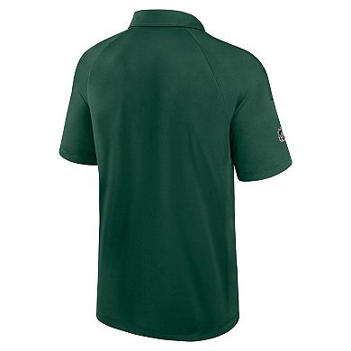 Men's Fanatics Green Minnesota Wild Authentic Pro Rink Raglan Polo