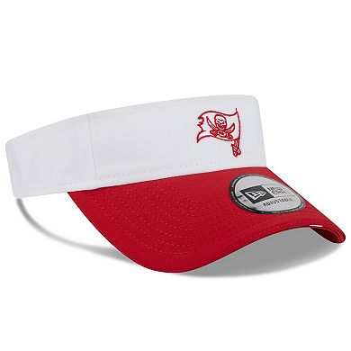 Men's New Era White/Red Tampa Bay Buccaneers 2025 NFL Training Camp Adjustable Visor