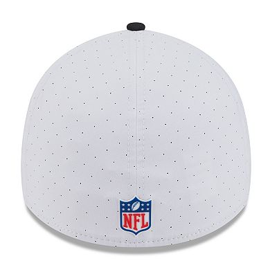 Men's New Era White/Black Baltimore Ravens 2025 NFL Training Camp 39THIRTY Flex Hat