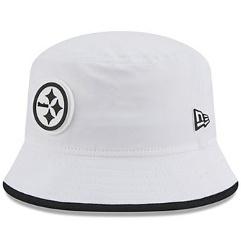 Men's New Era White Pittsburgh Steelers 2025 NFL Training Camp Stretch Bucket Hat
