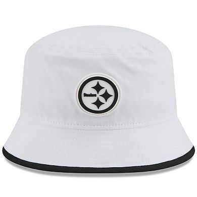 Men's New Era White Pittsburgh Steelers 2025 NFL Training Camp Stretch Bucket Hat