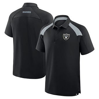 Men's Fanatics Black Las Vegas Raiders Back Around Raglan Polo