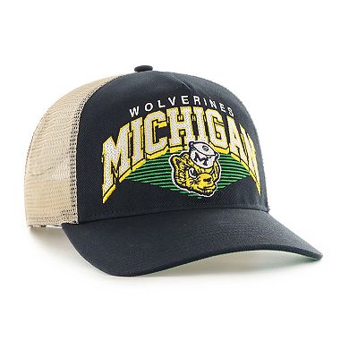 Men's '47 Navy Michigan Wolverines Pomona Mesh Hitch Adjustable Trucker Hat