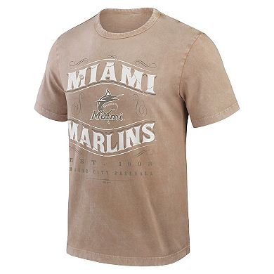 Men's Darius Rucker Collection by Fanatics Tan Miami Marlins Sunfaded T-Shirt
