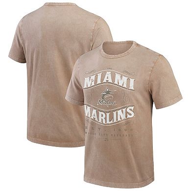 Men's Darius Rucker Collection by Fanatics Tan Miami Marlins Sunfaded T-Shirt