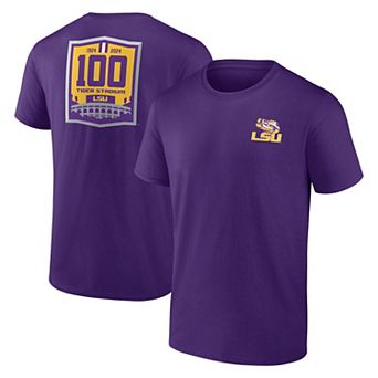 Men's Purple LSU Tigers 100 Years in Tiger Stadium Core T-Shirt