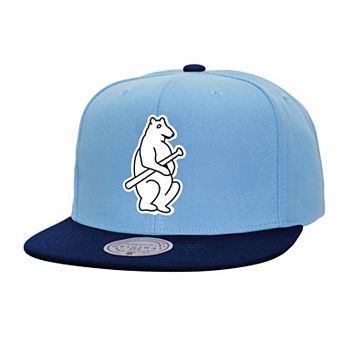 Men's Mitchell & Ness Light Blue Chicago Cubs Cooperstown Collection Basic Flip Snapback Hat