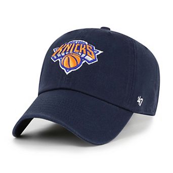 Men's '47 Navy New York Knicks Core Logo Clean Up Adjustable Hat