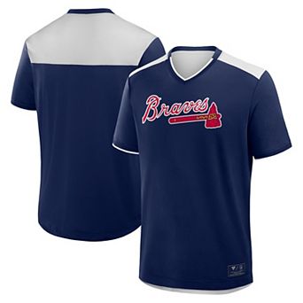 Men's Fanatics Navy Atlanta Braves Walk Off V-Neck T-Shirt