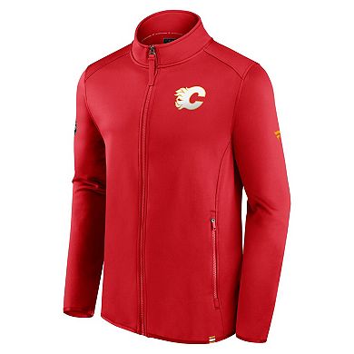 Men's Fanatics Red Calgary Flames Authentic Pro Full-Zip Jacket