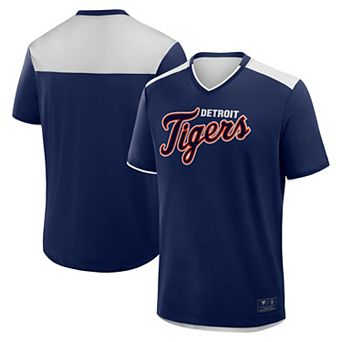Men's Fanatics Navy Detroit Tigers Walk Off V-Neck T-Shirt