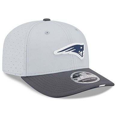 Men's New Era Gray/Graphite New England Patriots 2025 NFL Training Camp 9SEVENTY Adjustable Hat