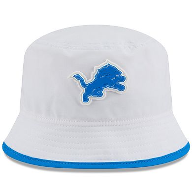 Men's New Era White Detroit Lions 2025 NFL Training Camp Stretch Bucket Hat