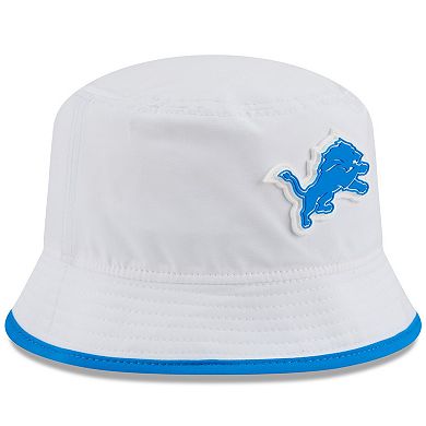 Men's New Era White Detroit Lions 2025 NFL Training Camp Stretch Bucket Hat
