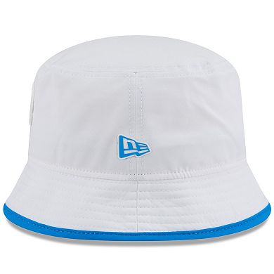 Men's New Era White Detroit Lions 2025 NFL Training Camp Stretch Bucket Hat