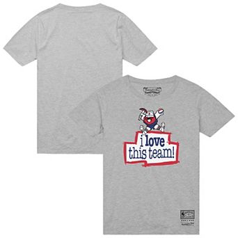 Men's Mitchell & Ness Heather Gray Denver Nuggets I Love This Team T-Shirt