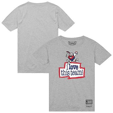 Men's Mitchell & Ness Heather Gray Denver Nuggets I Love This Team T-Shirt