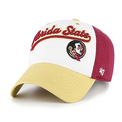 Youth '47 White Florida State Seminoles Scooter Clean Up Adjustable Hat