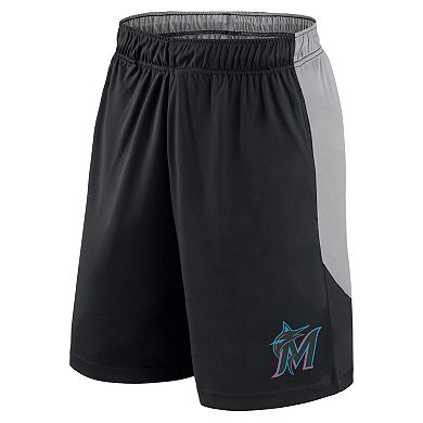 Men's Fanatics Black/Gray Miami Marlins Go Hard Shorts