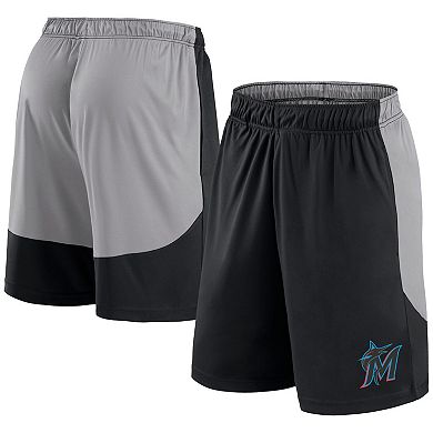 Men's Fanatics Black/Gray Miami Marlins Go Hard Shorts