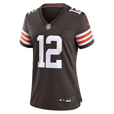 Women's Nike Shedeur Sanders Brown Cleveland Browns 2025 NFL Draft Game Jersey