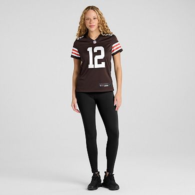 Women's Nike Shedeur Sanders Brown Cleveland Browns 2025 NFL Draft Game Jersey