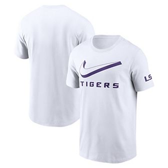 Men's Nike White LSU Tigers Primetime 2-Hit Swoosh T-Shirt