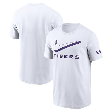 Men's Nike White LSU Tigers Primetime 2-Hit Swoosh T-Shirt