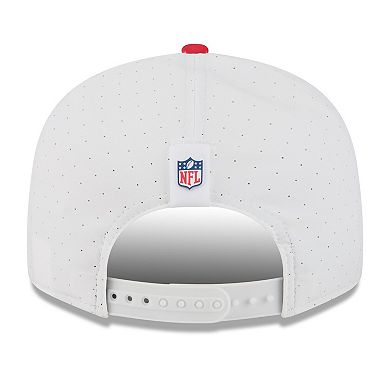 Men's New Era White/Red Kansas City Chiefs 2025 NFL Training Camp Split Panel 9FIFTY Snapback Hat