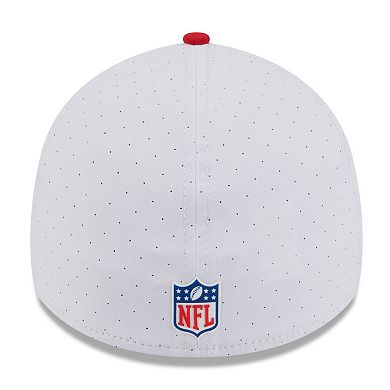 Men's New Era White/Red Buffalo Bills 2025 NFL Training Camp Throwback Logo 39THIRTY Flex Hat
