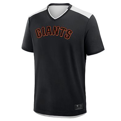Men's Fanatics Black San Francisco Giants Walk Off V-Neck T-Shirt