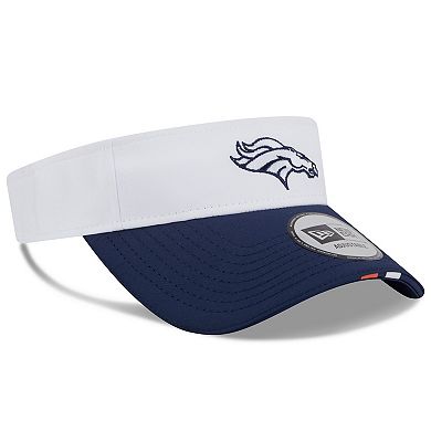 Men's New Era White/Navy Denver Broncos 2025 NFL Training Camp Adjustable Visor