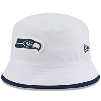 Men's New Era White Seattle Seahawks 2025 NFL Training Camp Stretch Bucket Hat