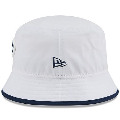 Men's New Era White Seattle Seahawks 2025 NFL Training Camp Stretch Bucket Hat
