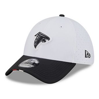 Men's New Era White/Black Atlanta Falcons 2025 NFL Training Camp 39THIRTY Flex Hat