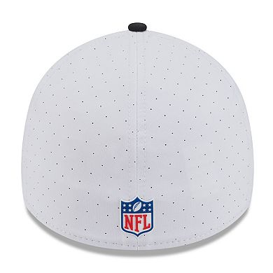 Men's New Era White/Black Atlanta Falcons 2025 NFL Training Camp 39THIRTY Flex Hat