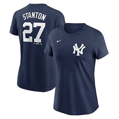 Women's Nike Giancarlo Stanton Navy New York Yankees Fuse Name & Number T-Shirt