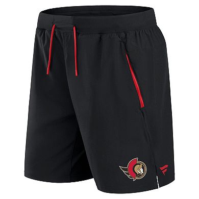 Men's Fanatics Black Ottawa Senators Authentic Pro Rink Performance Shorts