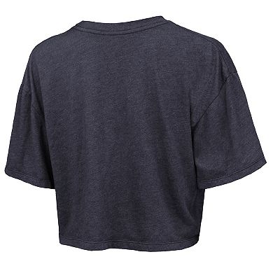 Women's Majestic Threads Navy Oklahoma City Thunder Boxy Crop Top