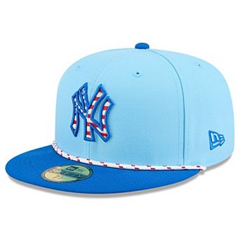 Men's New Era Light Blue/Blue New York Yankees 2025 Fourth of July 59FIFTY Fitted Hat